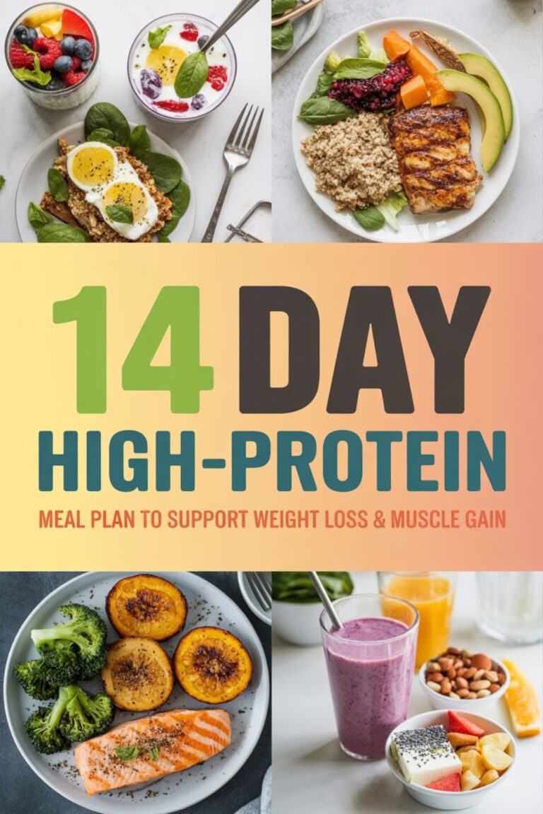 14-Day High-Protein Meal Plan Designed to Support Weight Loss and Muscle Gain