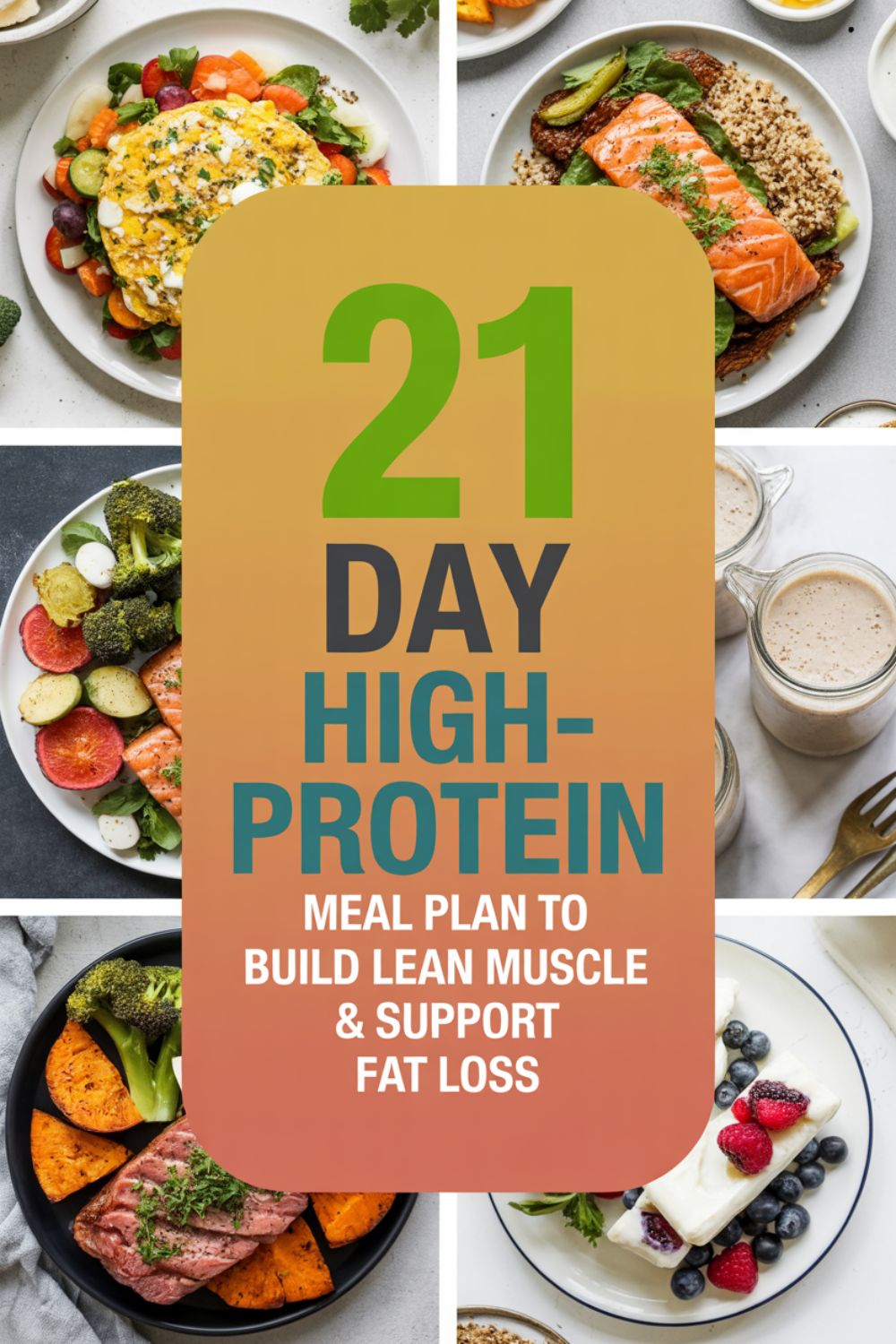 21 Day High Protein Meal Plan to Build Lean Muscle and Support Fat Loss