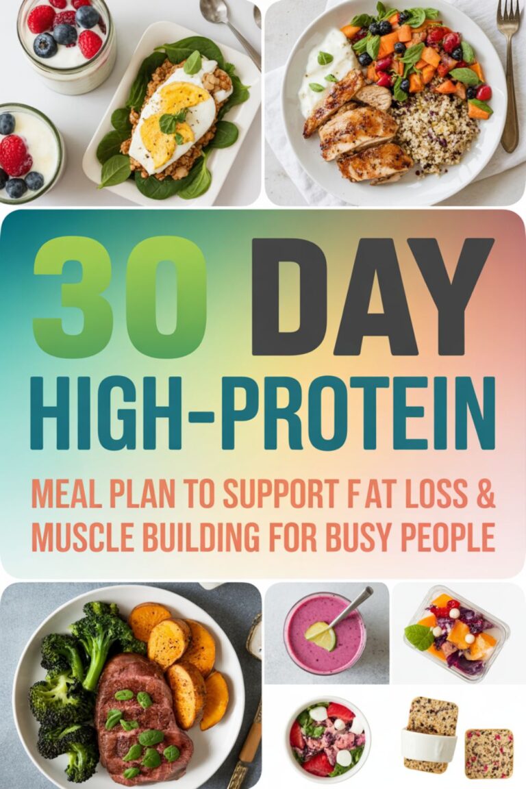 30-Day High-Protein Meal Plan to Support Fat Loss and Muscle Building for Busy People