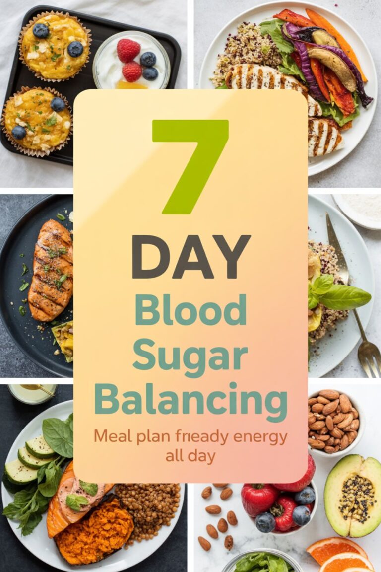 7-Day Blood Sugar Balancing Meal Plan for Steady Energy All Day